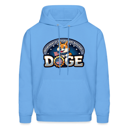 DOGE Logo (Dept of Government Efficiency) Hoodie - carolina blue