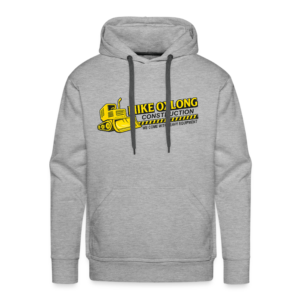 Mike Oxlong Men’s Hoodie – Funny Adult Construction Sweatshirt - heather grey