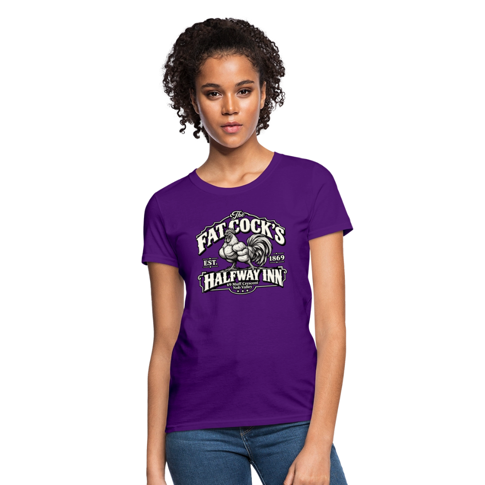 Fat Cock’s Halfway Inn Women’s T-Shirt - purple