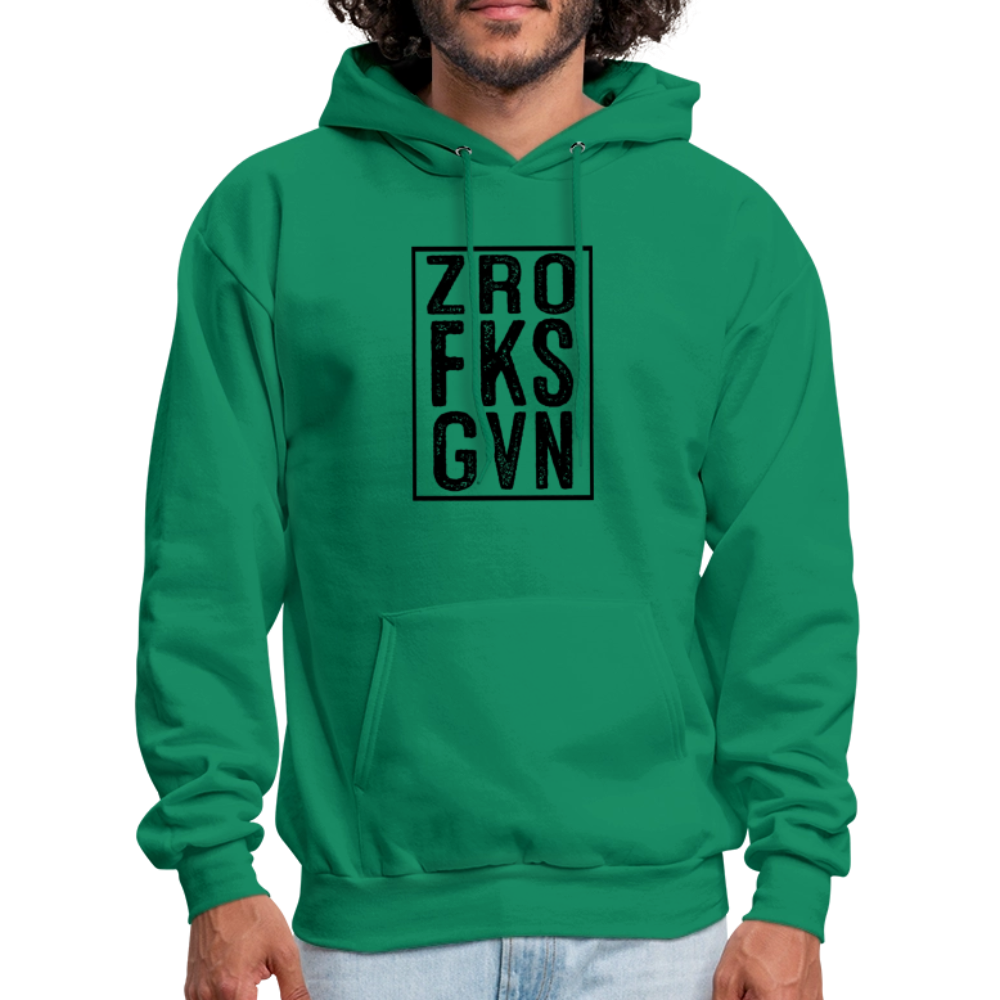 Zero Fucks Given (ZRO FKS GVN) Hoodie - kelly green