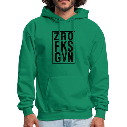 Zero Fucks Given (ZRO FKS GVN) Hoodie - kelly green