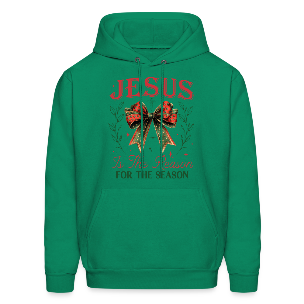 Jesus Is The Reason For The Season Hoodie - kelly green