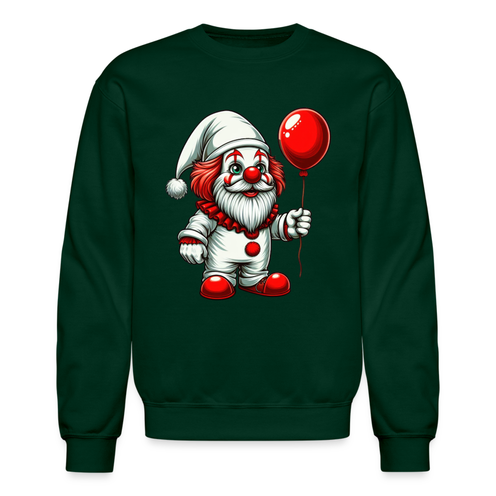 Gnome Clown Sweatshirt - forest green