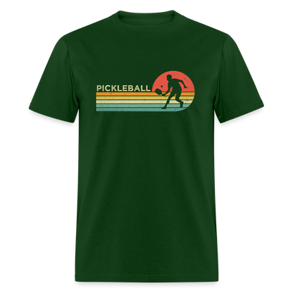 Retro Pickleball T-Shirt - forest green