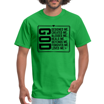 GOD Designed Me T-Shirt - bright green