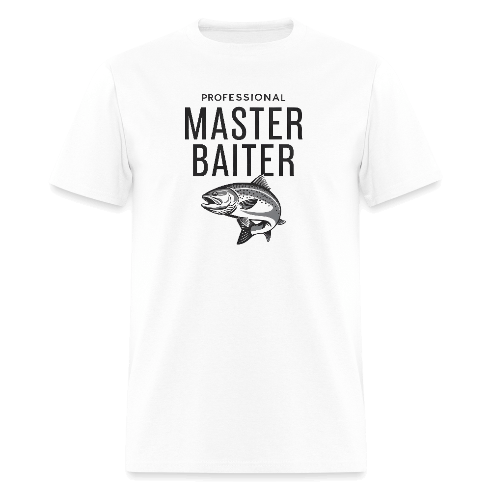 Professional Master Baiter Funny Fishing T-Shirt - white