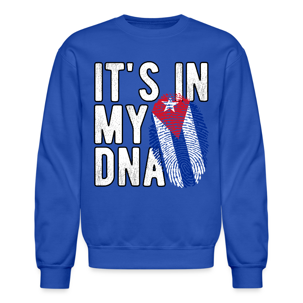 Cuban DNA Sweatshirt – Fingerprint Flag Design - royal blue