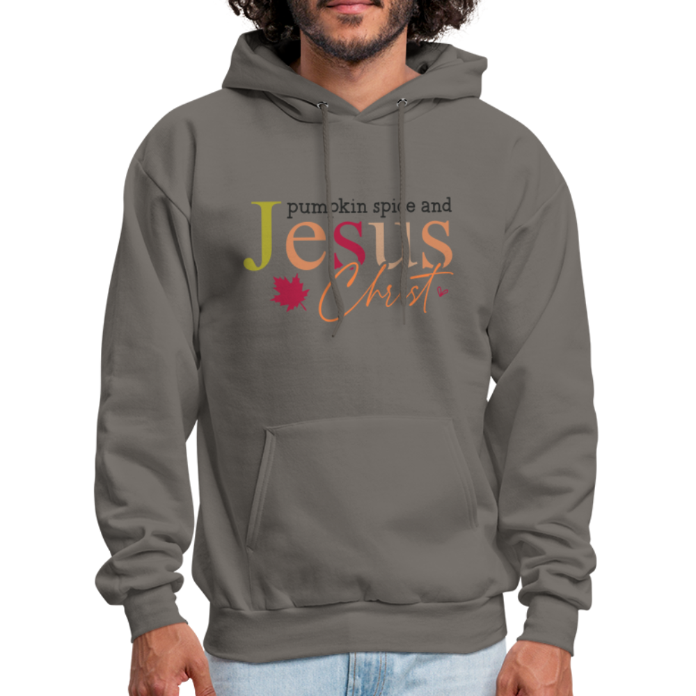 Pumpkin Spice and Jesus Christ Hoodie - asphalt gray