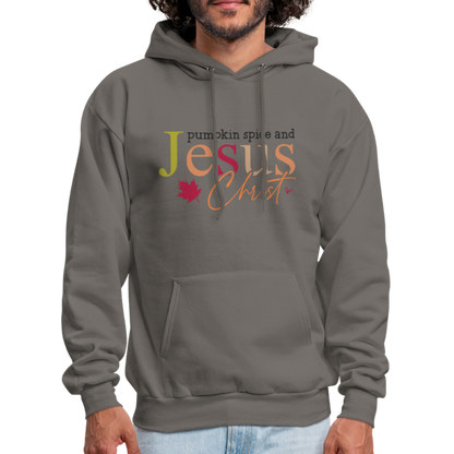 Pumpkin Spice and Jesus Christ Hoodie - asphalt gray