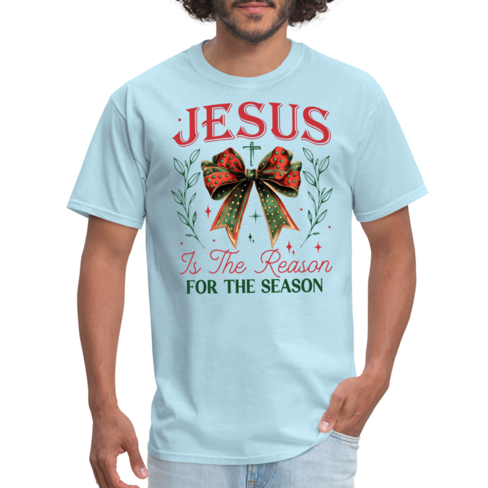 Jesus Is The Reason For The Season T-Shirt - powder blue