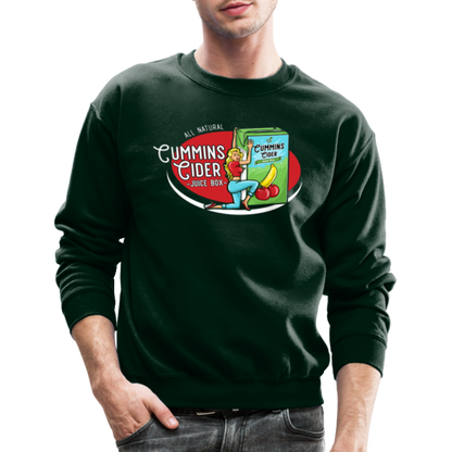 Cummins Cider Juice Box (Adult Sexual Humor) Sweatshirt - forest green