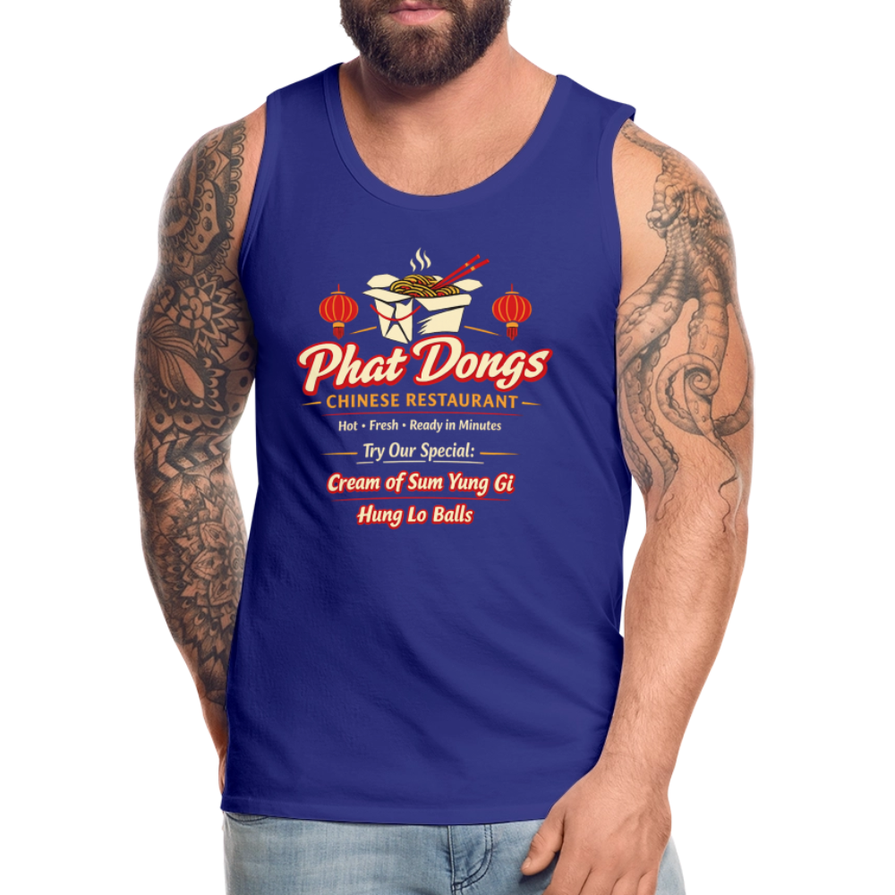 Phat Dongs Funny Chinese Restaurant Tank Top - royal blue