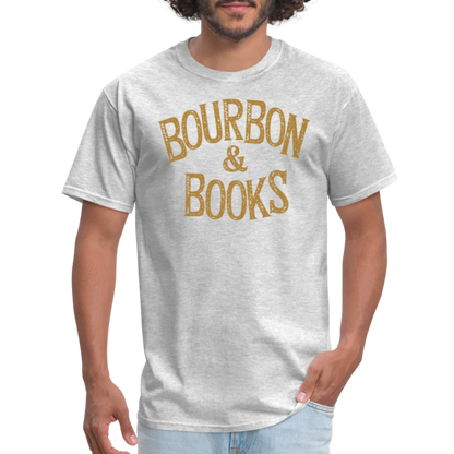 Bourbon & Books T-Shirt - heather gray