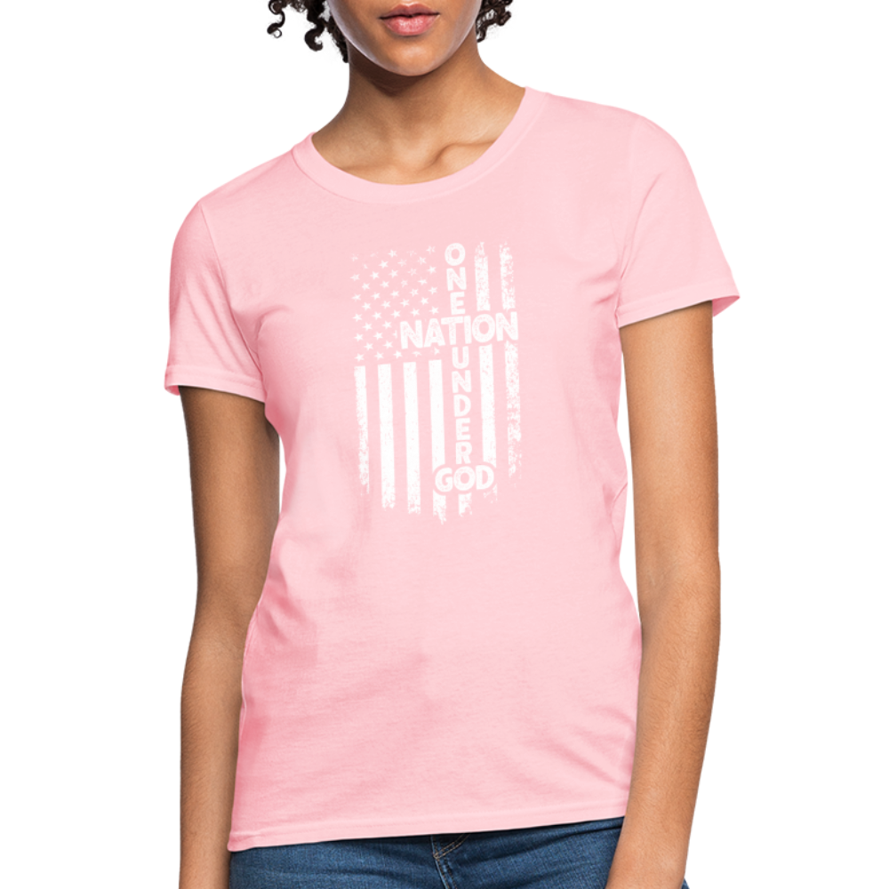 One Nation Under God Women's T-Shirt - pink