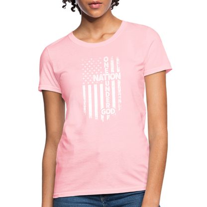 One Nation Under God Women's T-Shirt - pink