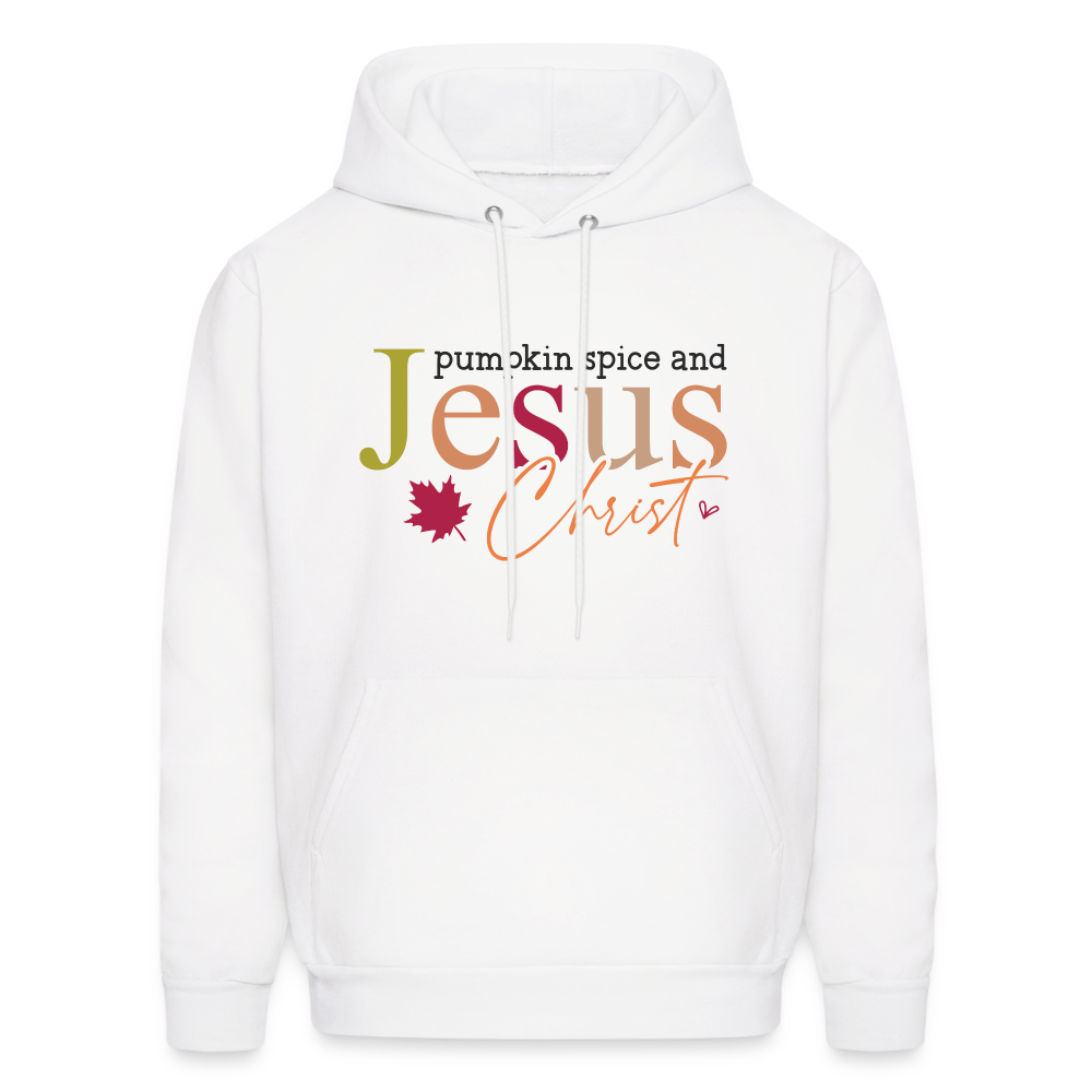 Pumpkin Spice and Jesus Christ Hoodie - white