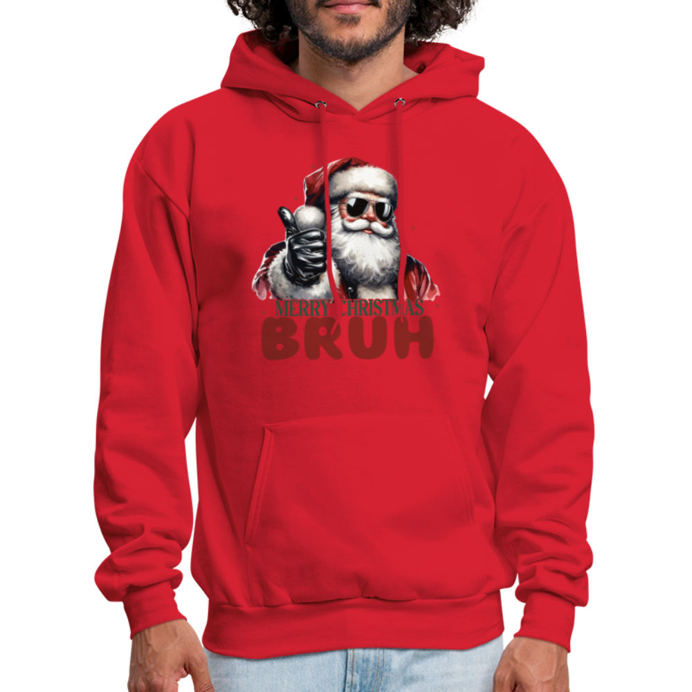 Merry Christmas Bruh Hoodie - red