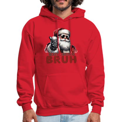 Merry Christmas Bruh Hoodie - red