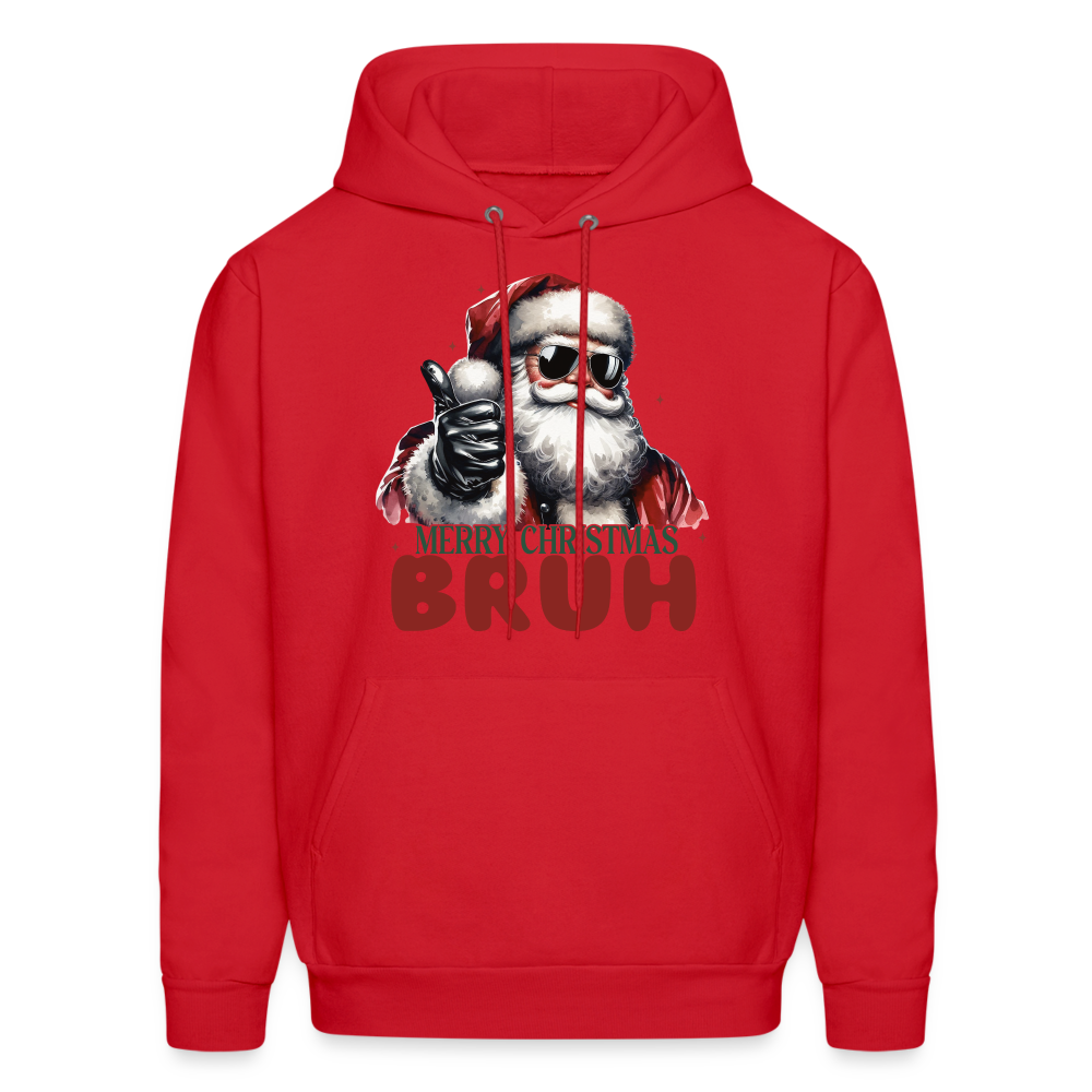 Merry Christmas Bruh Hoodie - red