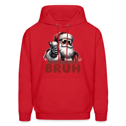 Merry Christmas Bruh Hoodie - red