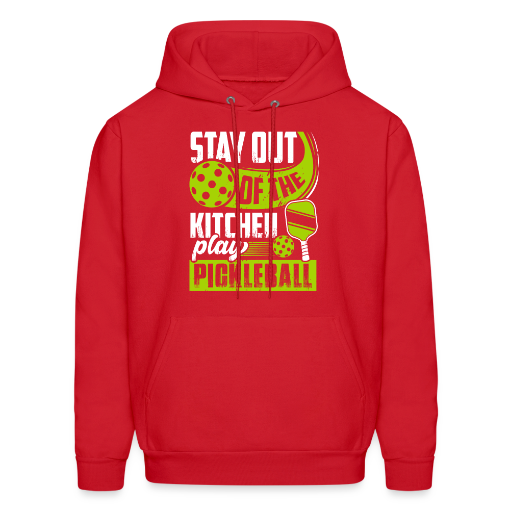 Stay Out Of The Kitchen Play Pickleball Hoodie - red