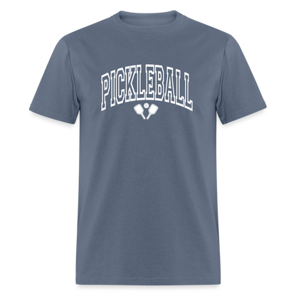 Pickleball T-Shirt (White Arch Letters) - denim