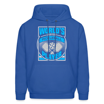 World's Okayest Pickleball Player Hoodie - royal blue