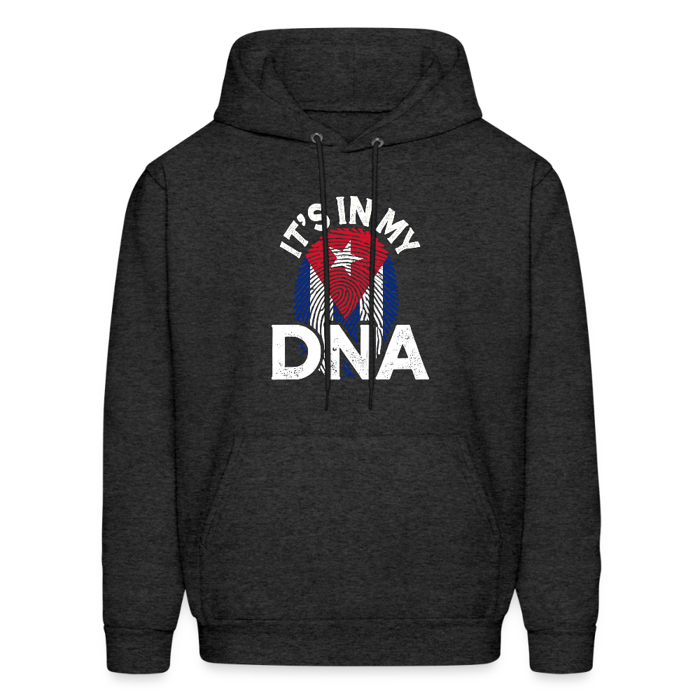 Cuba DNA Hoodie – Cuban Flag Fingerprint Design - charcoal grey