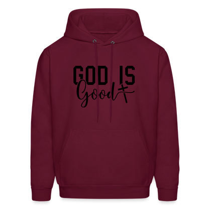 God is Good Hoodie - burgundy