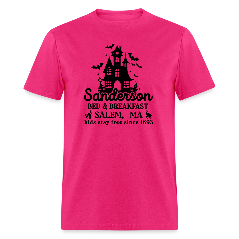 Sanderson Bed & Breakfast Salem MA T-Shirt (Halloween) - fuchsia