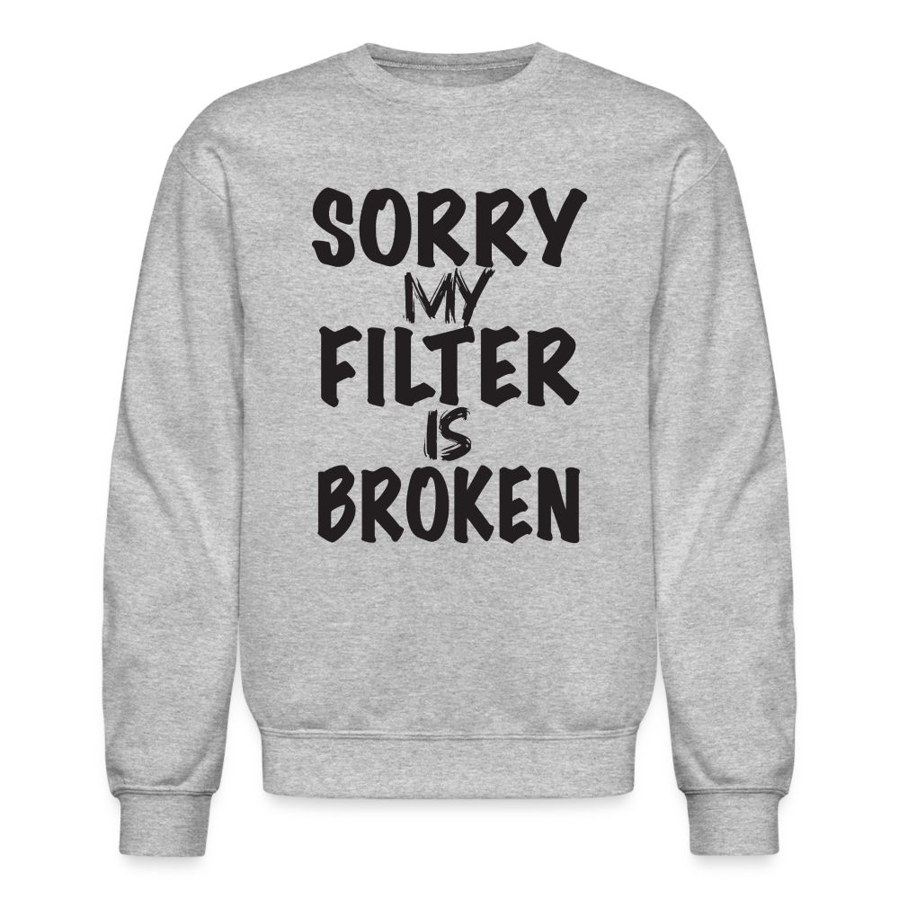 Sorry My Filter Is Broken Sweatshirt - heather gray