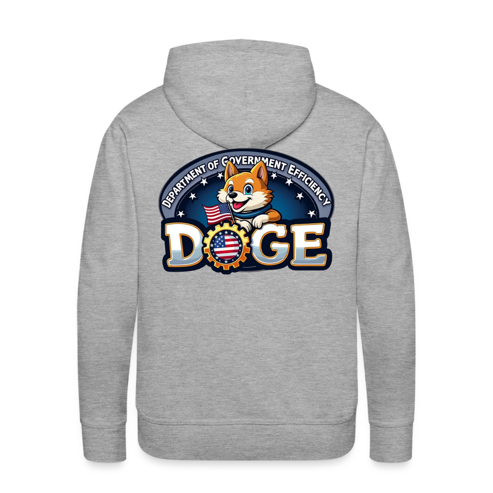 DOGE Men’s Premium Hoodie (front/back print) - heather grey