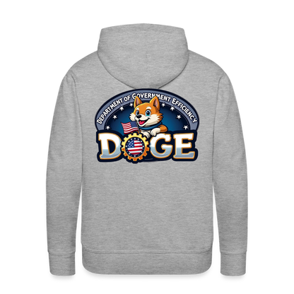 DOGE Men’s Premium Hoodie (front/back print) - heather grey