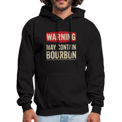 Warning May Contain Bourbon Hoodie - black