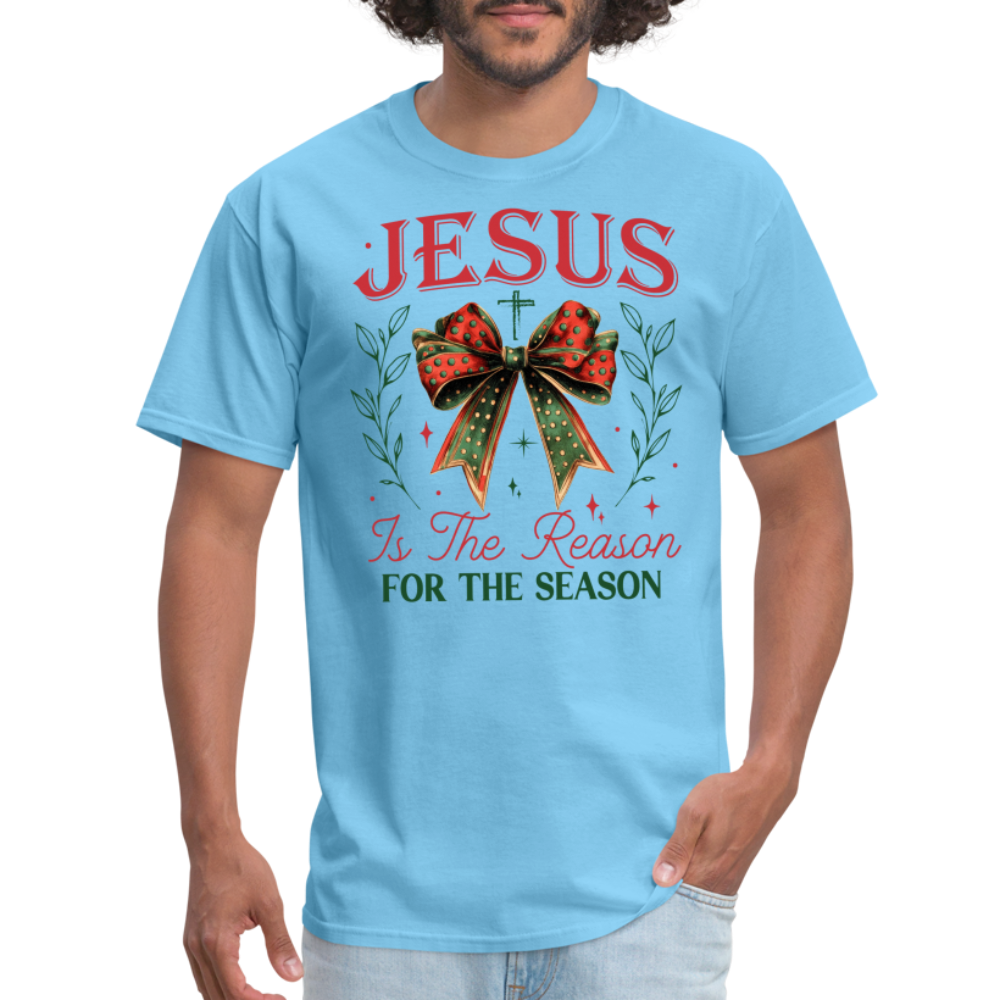 Jesus Is The Reason For The Season T-Shirt - aquatic blue