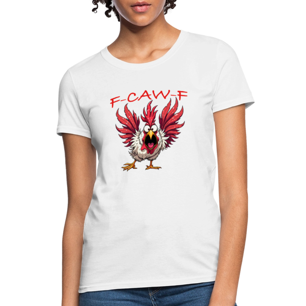 F-CAW-F Women’s T-Shirt – Funny Rooster Tee Color: black