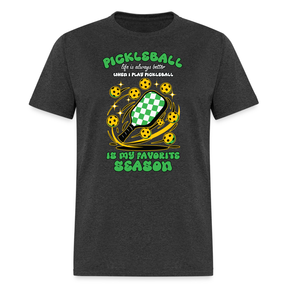 Pickleball Is My Favorite Season T-Shirt - heather black