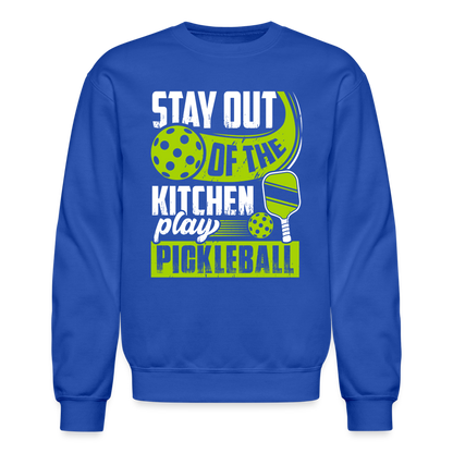 Stay Out Of The Kitchen Play Pickleball Sweatshirt - royal blue