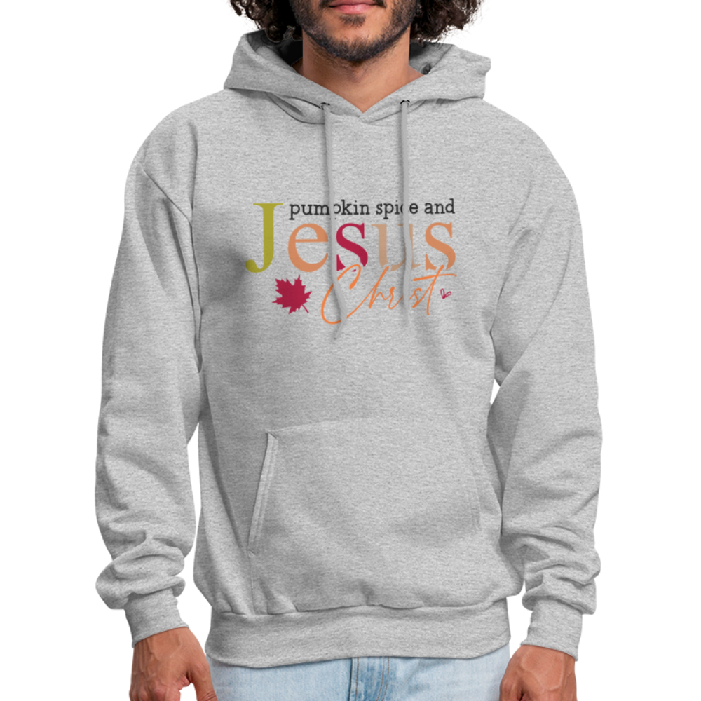 Pumpkin Spice and Jesus Christ Hoodie - heather gray