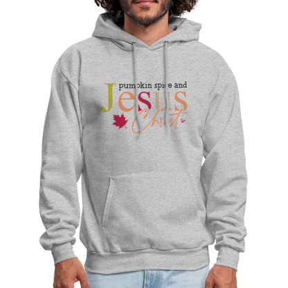 Pumpkin Spice and Jesus Christ Hoodie - heather gray