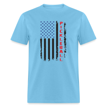 Pickleball Flag T-Shirt - aquatic blue