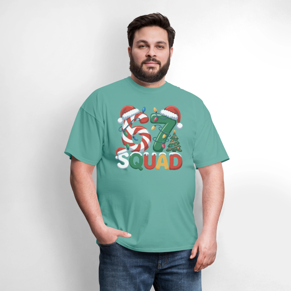 Six Seven Squad - Christmas 67 T-Shirt - aquatic