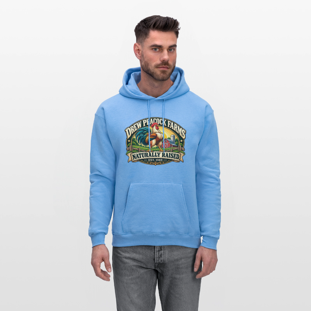 Drew Peacock Farms Hoodie - carolina blue