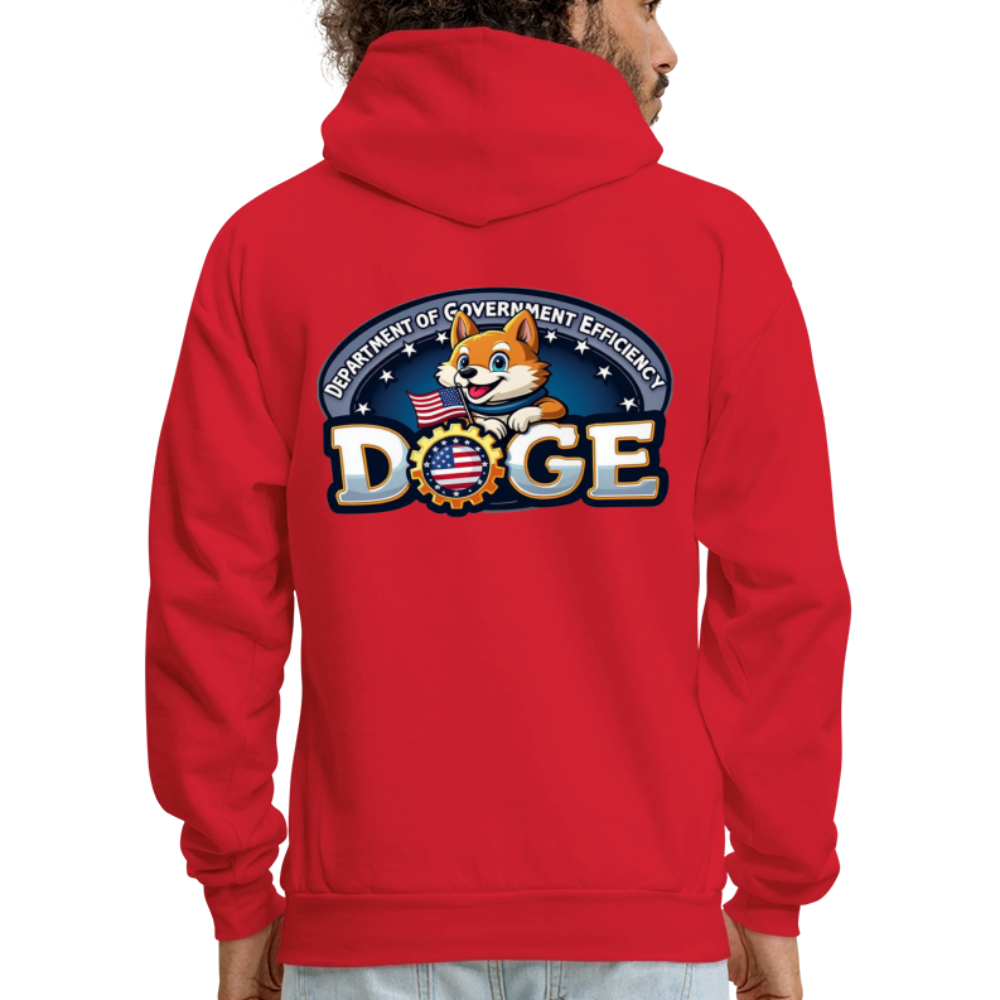 DOGE Hoodie (front/back print) - red