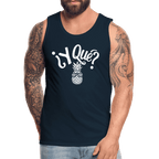 Y Que Piña (Latin Attitude) Men’s Premium Tank Top - deep navy