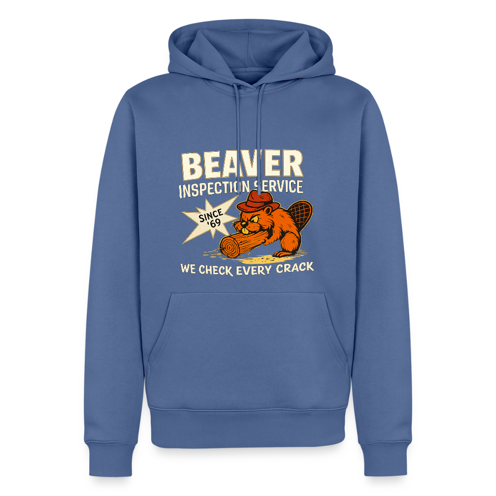 Beaver Inspection Service Men’s Premium Hoodie – Adult Humor Color: stone blue