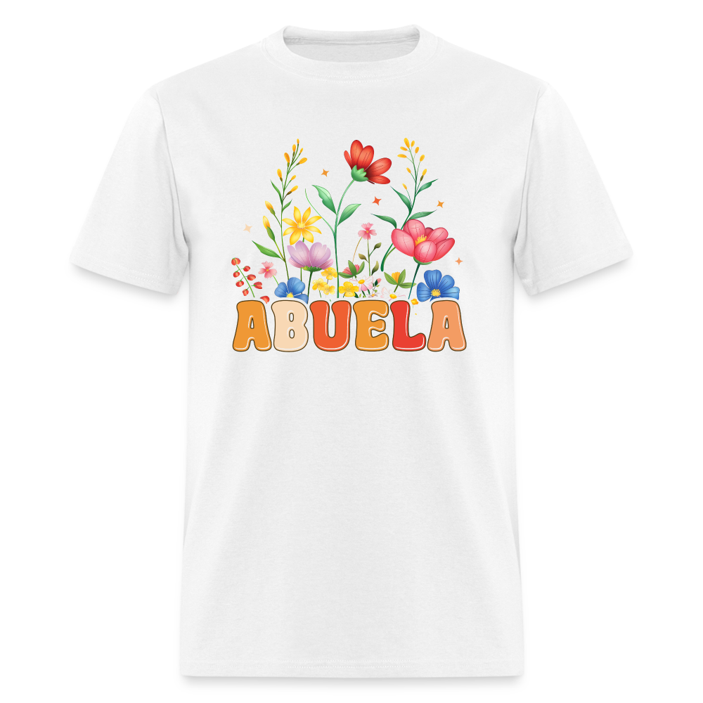 Abuela T-Shirt with Floral Design - white