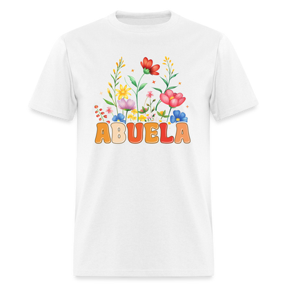 Abuela T-Shirt with Floral Design - white