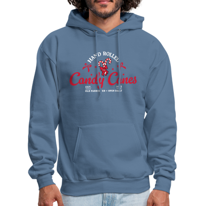 Hand Rolled Candy Canes Hoodie - denim blue