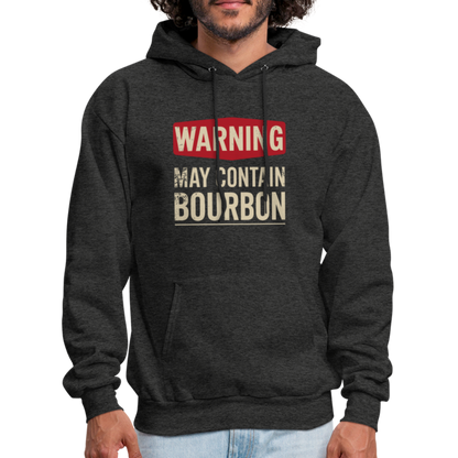 Warning May Contain Bourbon Hoodie - charcoal grey